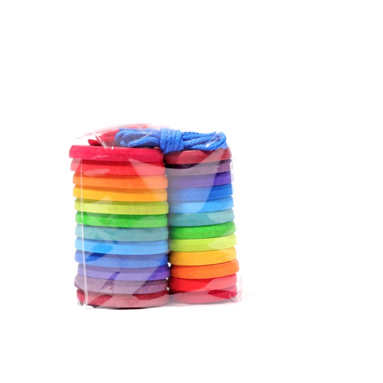 Bottoni Arcobaleno in legno