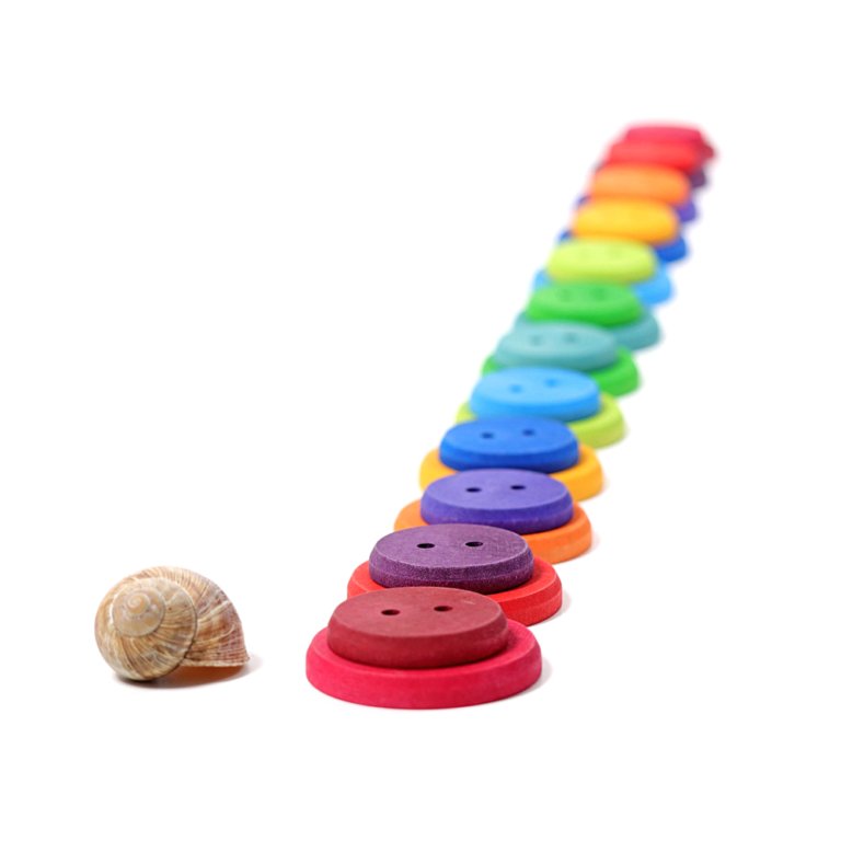 Bottoni Arcobaleno in legno