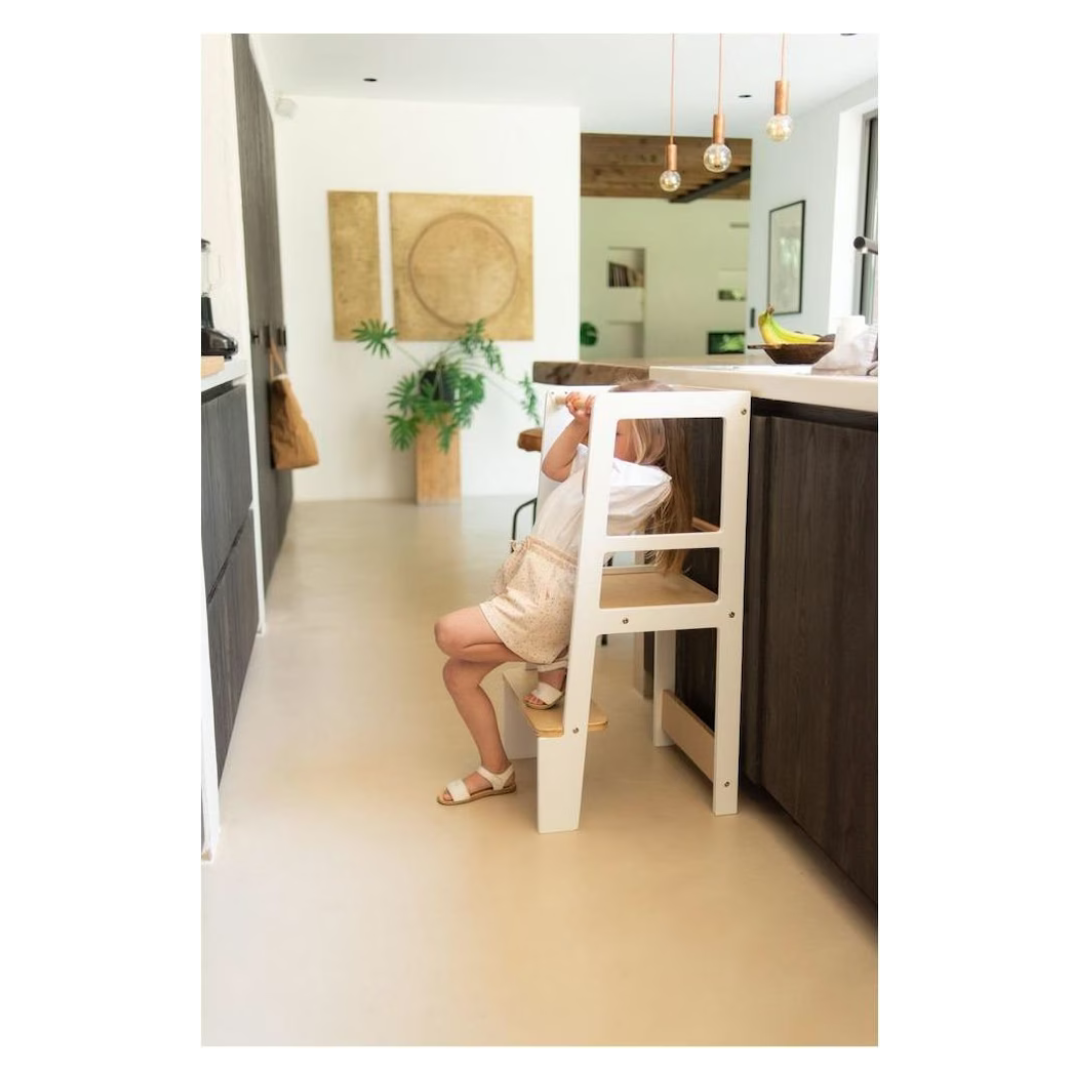 Lernturm - Weiß Natur