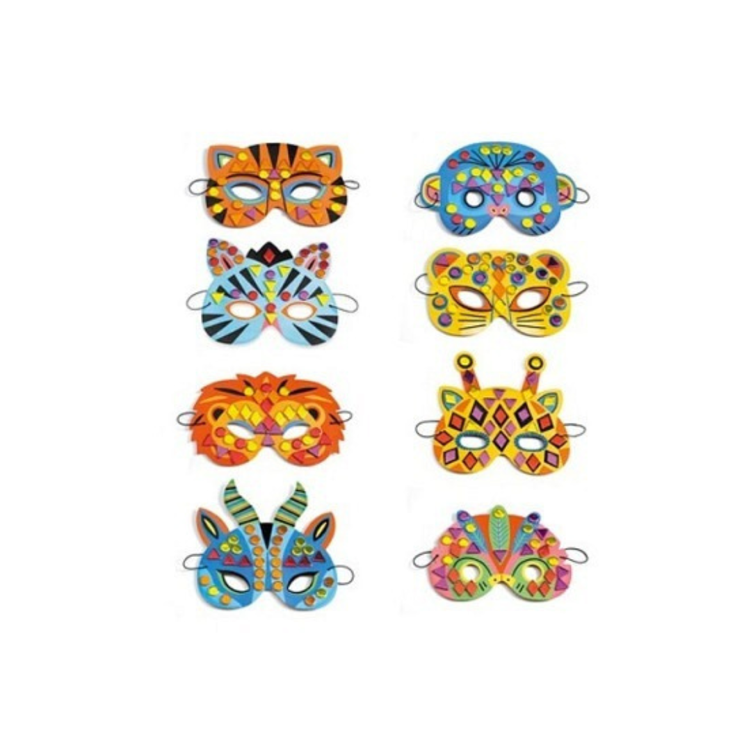 8 Maschere Mosaico da decorare