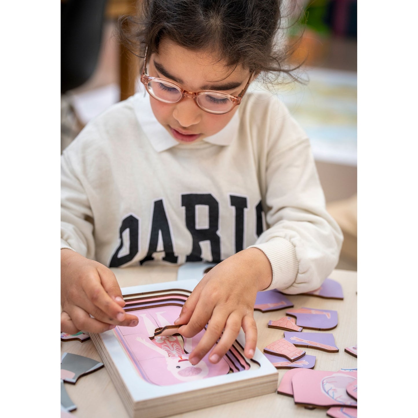 Puzzle a strati - Corpo umano - ragazza