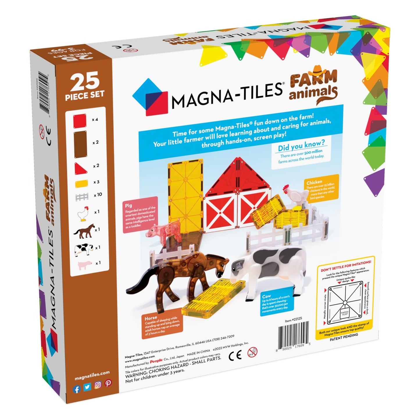 Animali della Fattoria - costruzioni magnetiche 25 pezzi