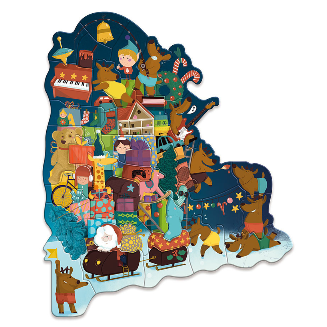 Il calendario dell'Avvento - Puzzle magnetico di Natale