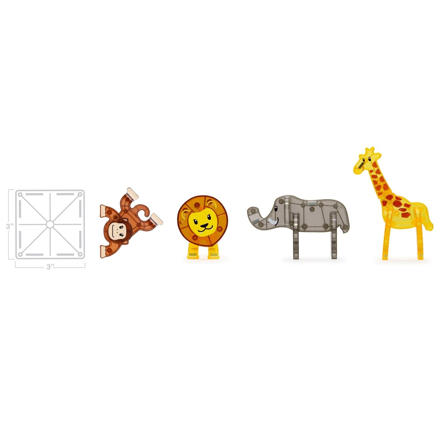 Il Safari degli Animali - costruzioni magnetiche 25 pezzi