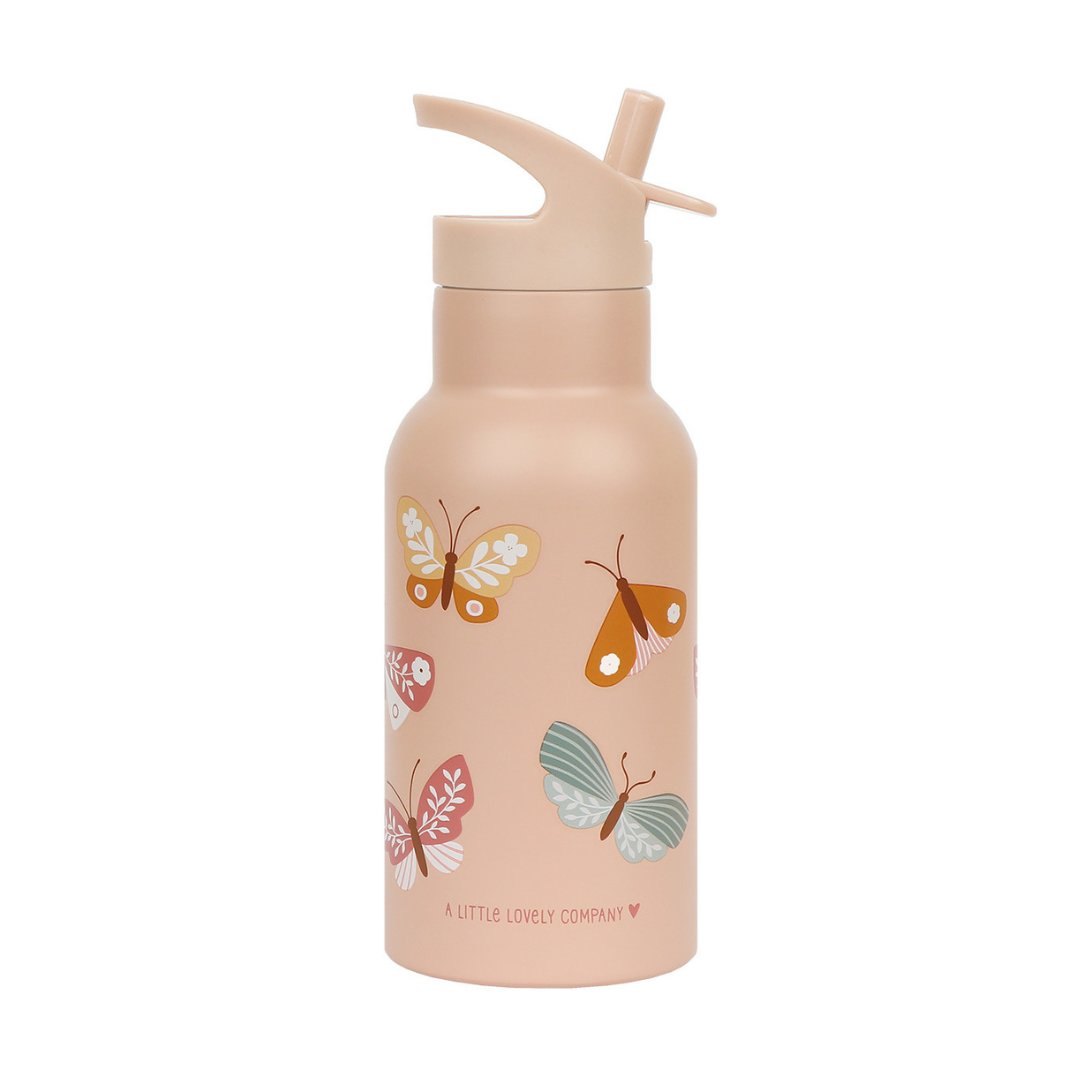 Edelstahlflasche Schmetterlinge