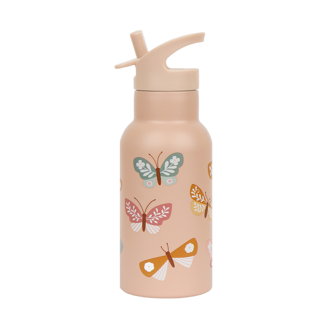 Edelstahlflasche Schmetterlinge