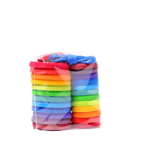 Bottoni Arcobaleno in legno