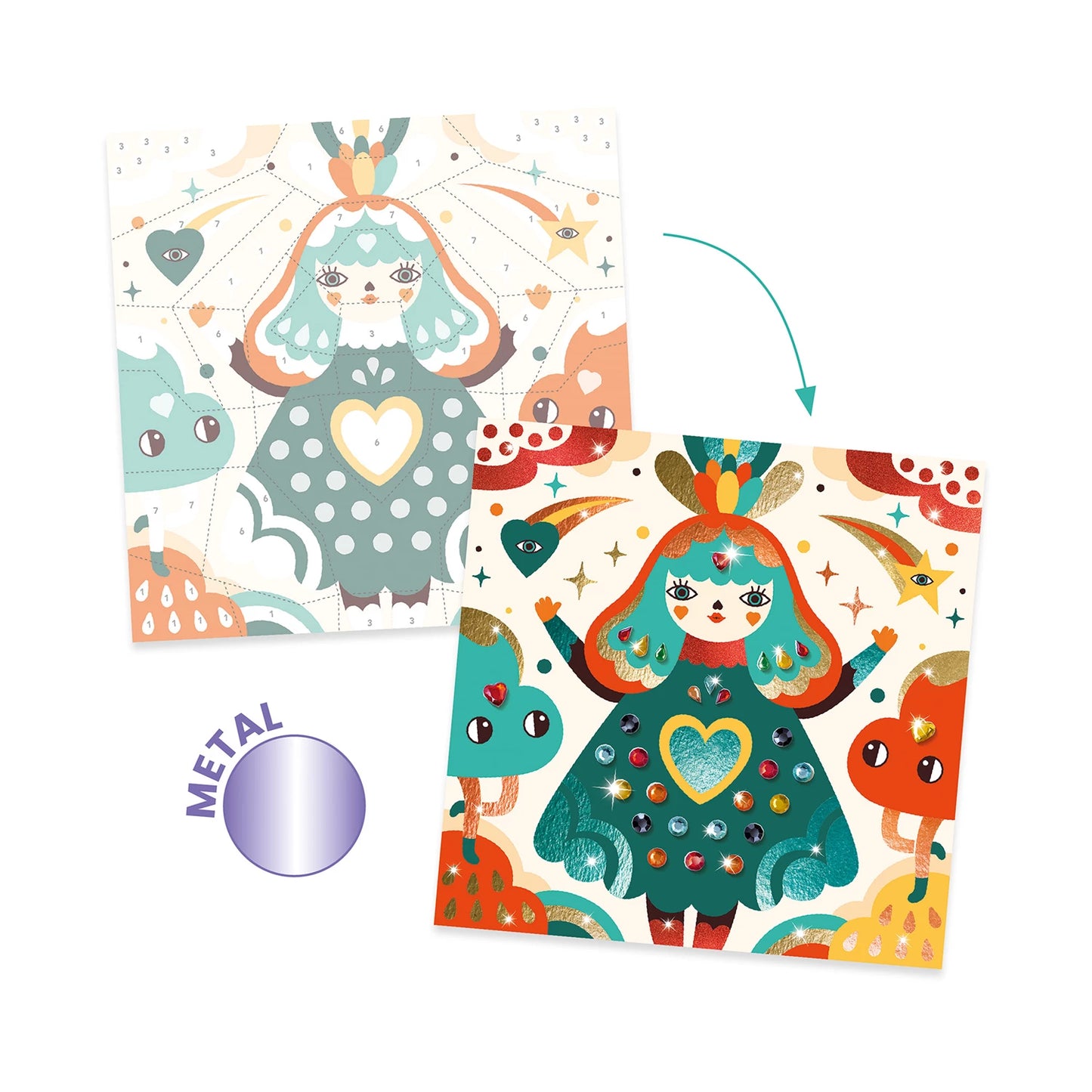 Quadro in metallo e strass - Armonia