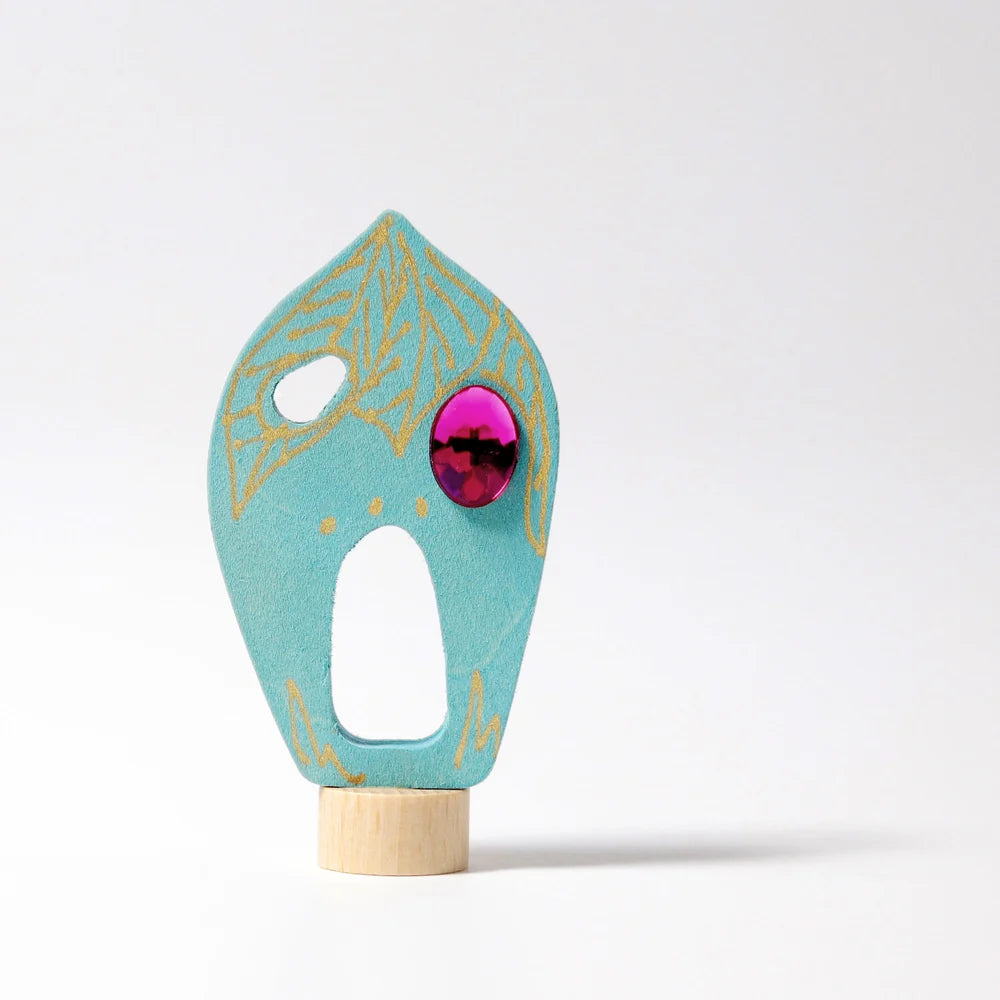 Figura decorativa in legno - Casa di foglie