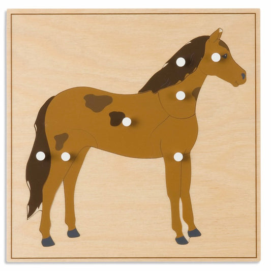Puzzle in legno Montessori - cavallo
