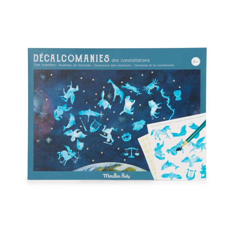 Decalcomanie - Le costellazioni - con stelle fosforescenti