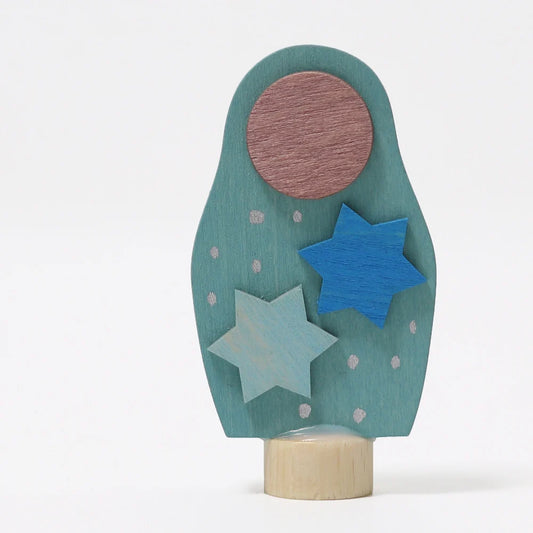 Figura decorativa in legno - Stelle Matrioska