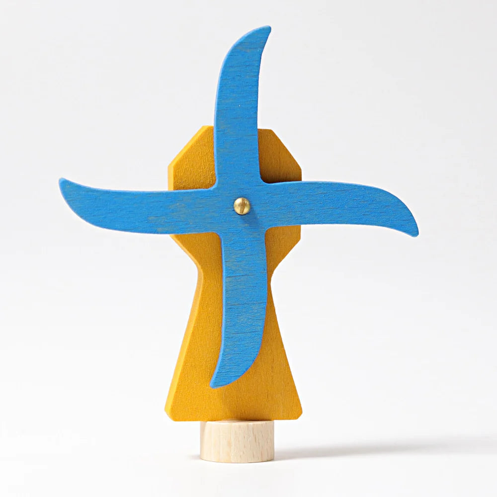 Figura decorativa in legno - Mulino a vento