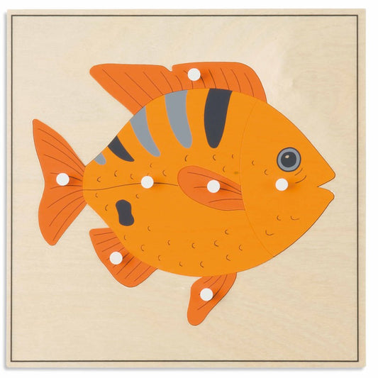 Puzzle in legno Montessori - pesce