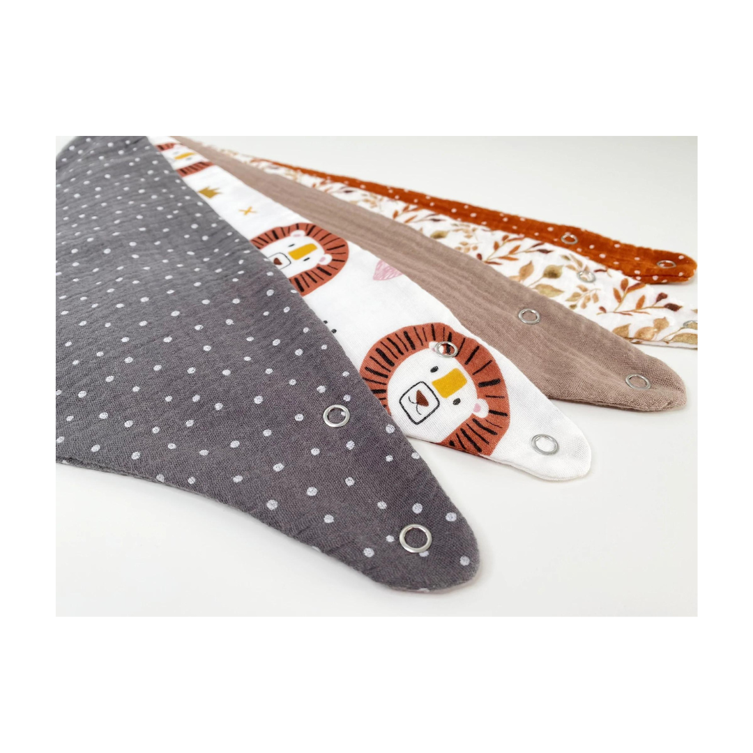 Bandana mussola Leone arancione -  Set da 5